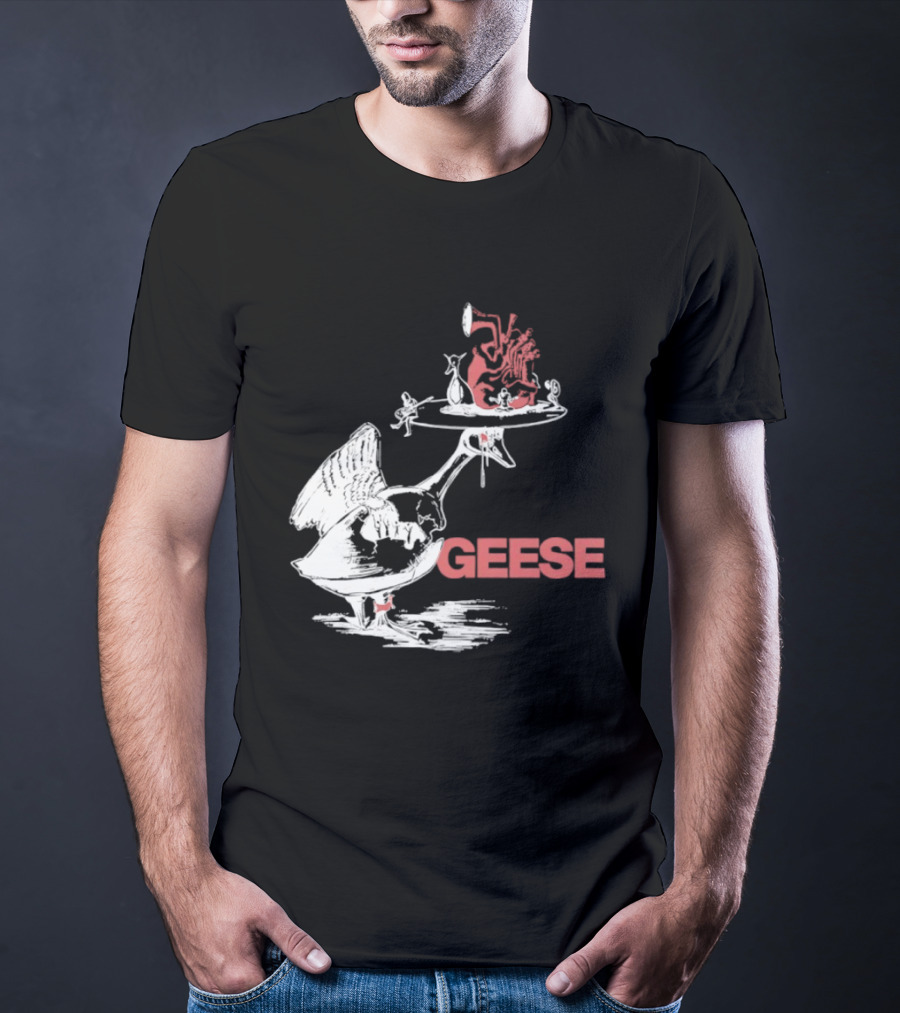 Geese Hieronymus Bosch Style Heart T-Shirt
