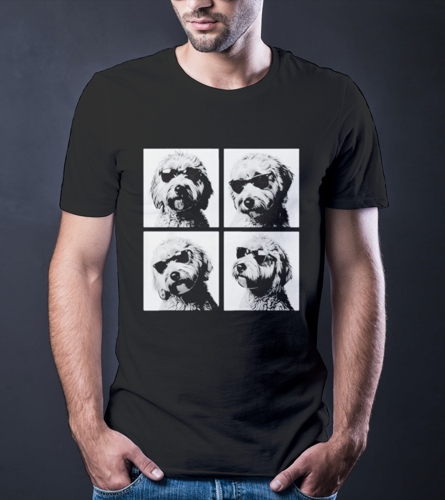 Goldendoodle Sunglasses Photo Booth Meme Doodle T-Shirt