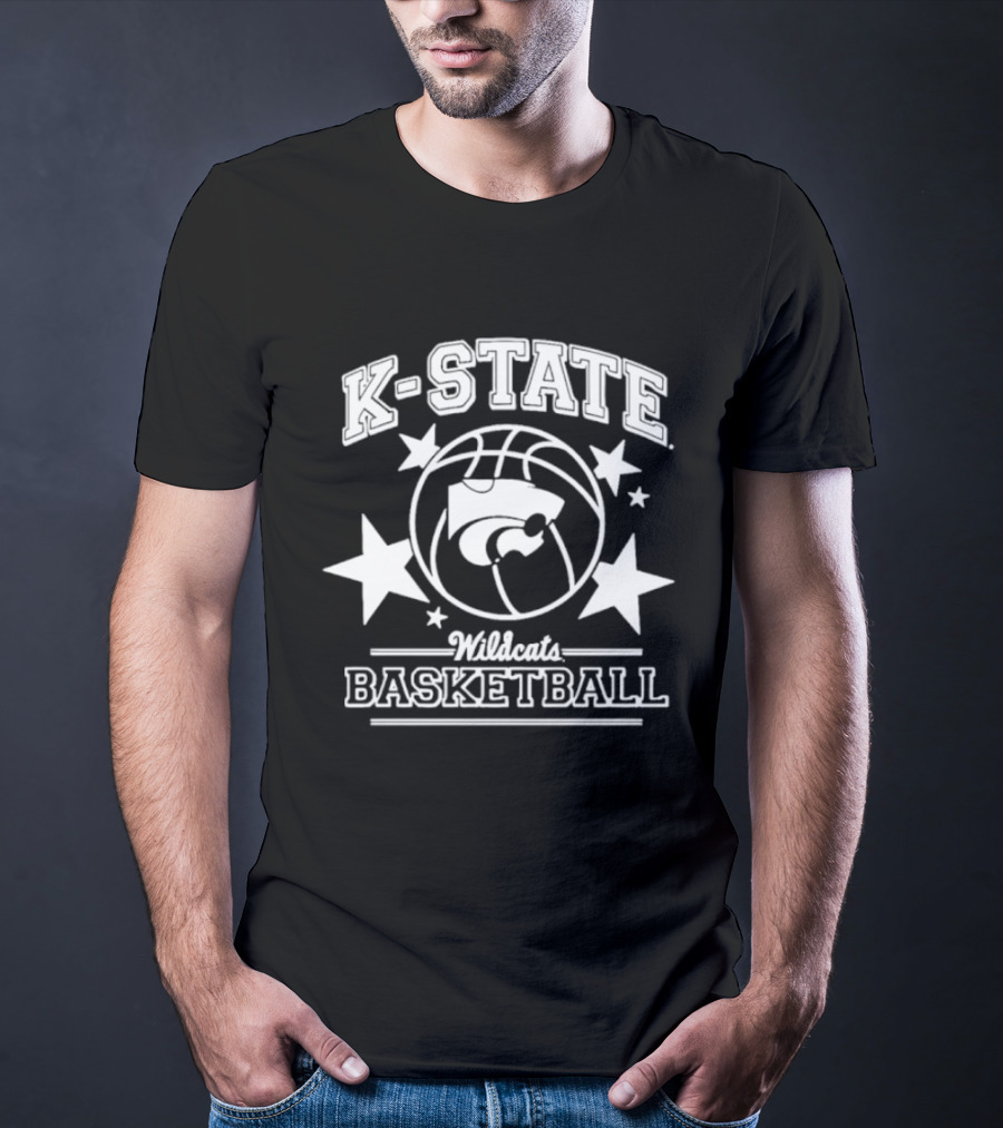 K State Wildcats Basketball Awareness Stars Basketball T-Shirt