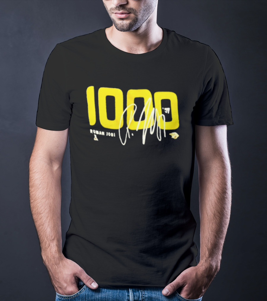 Nashville Predators Roman Josi 1000 Game Milestone Celebration T-Shirt