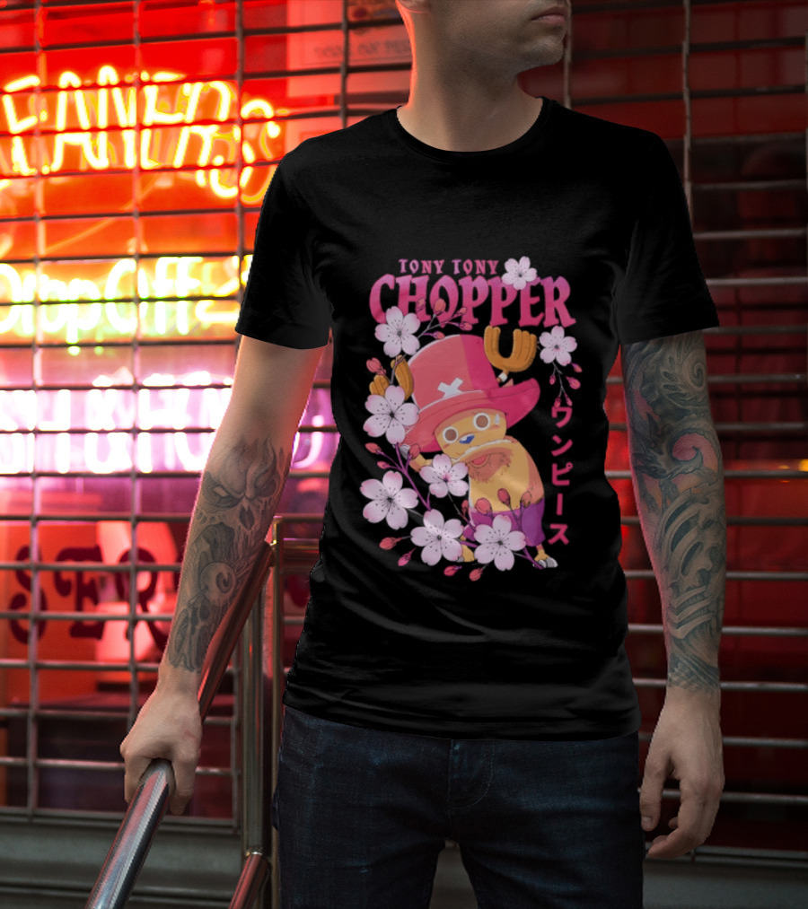 One Piece Tony Tony Chopper Sakura Blossom T-Shirt