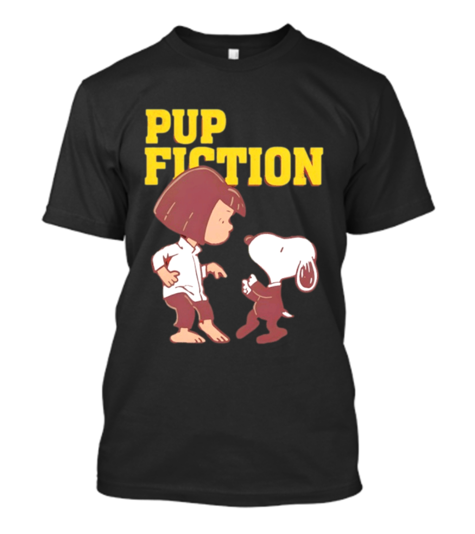 Lucy And Snoopy Pup Fiction Mashup Peanuts Characters T-Shirt