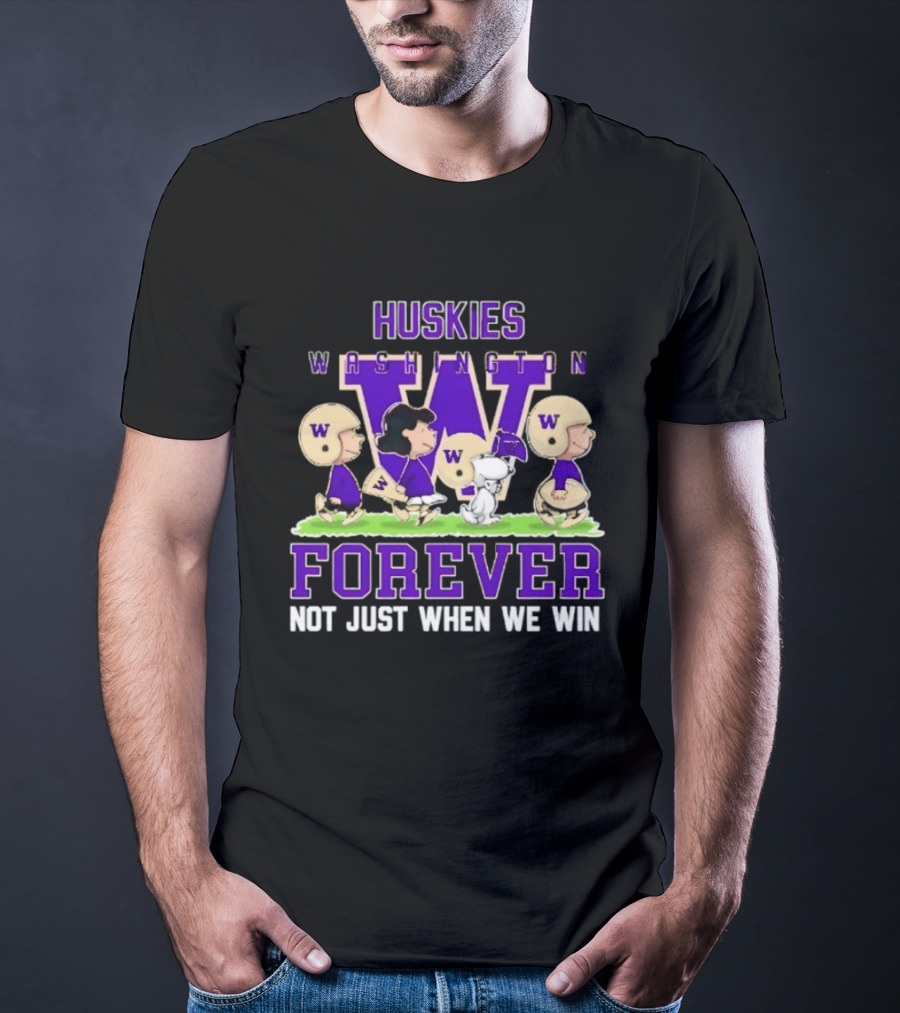 Washington Huskies Peanuts Forever Not Just When We Win T-Shirt