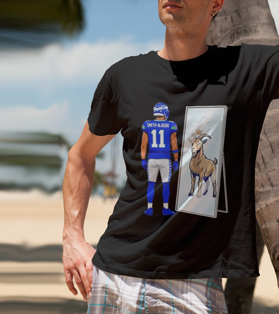 Jaxon Smith Njigba Seattle Seahawks Mirror Goat Football T-Shirt