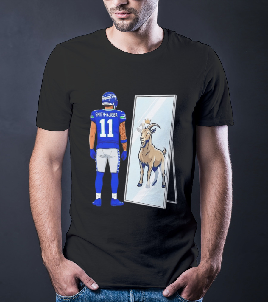 Jaxon Smith Njigba Seattle Seahawks Mirror Goat Football T-Shirt