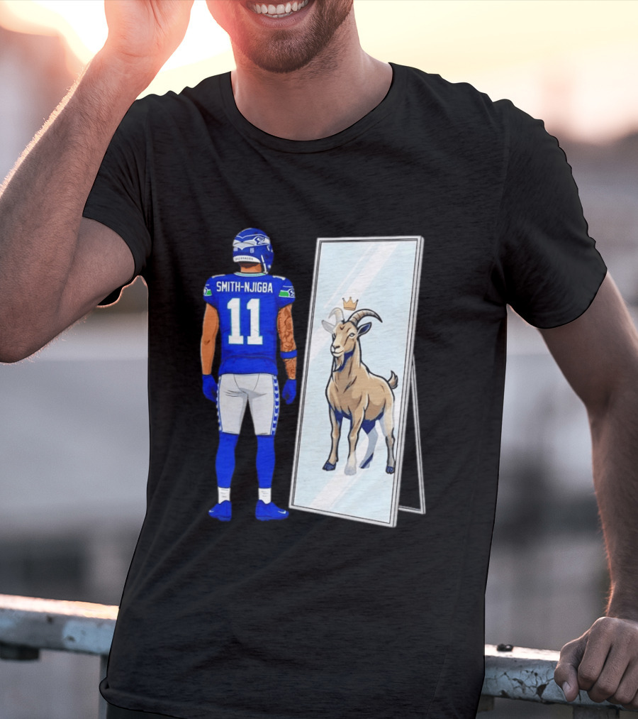 Jaxon Smith Njigba Seattle Seahawks Mirror Goat Football T-Shirt