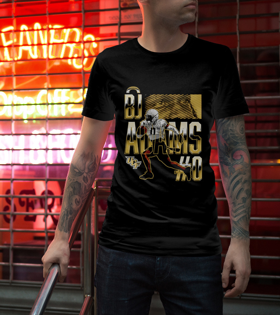 BJ Adams UCF Football NCAA Caricature Player 40 T-Shirt