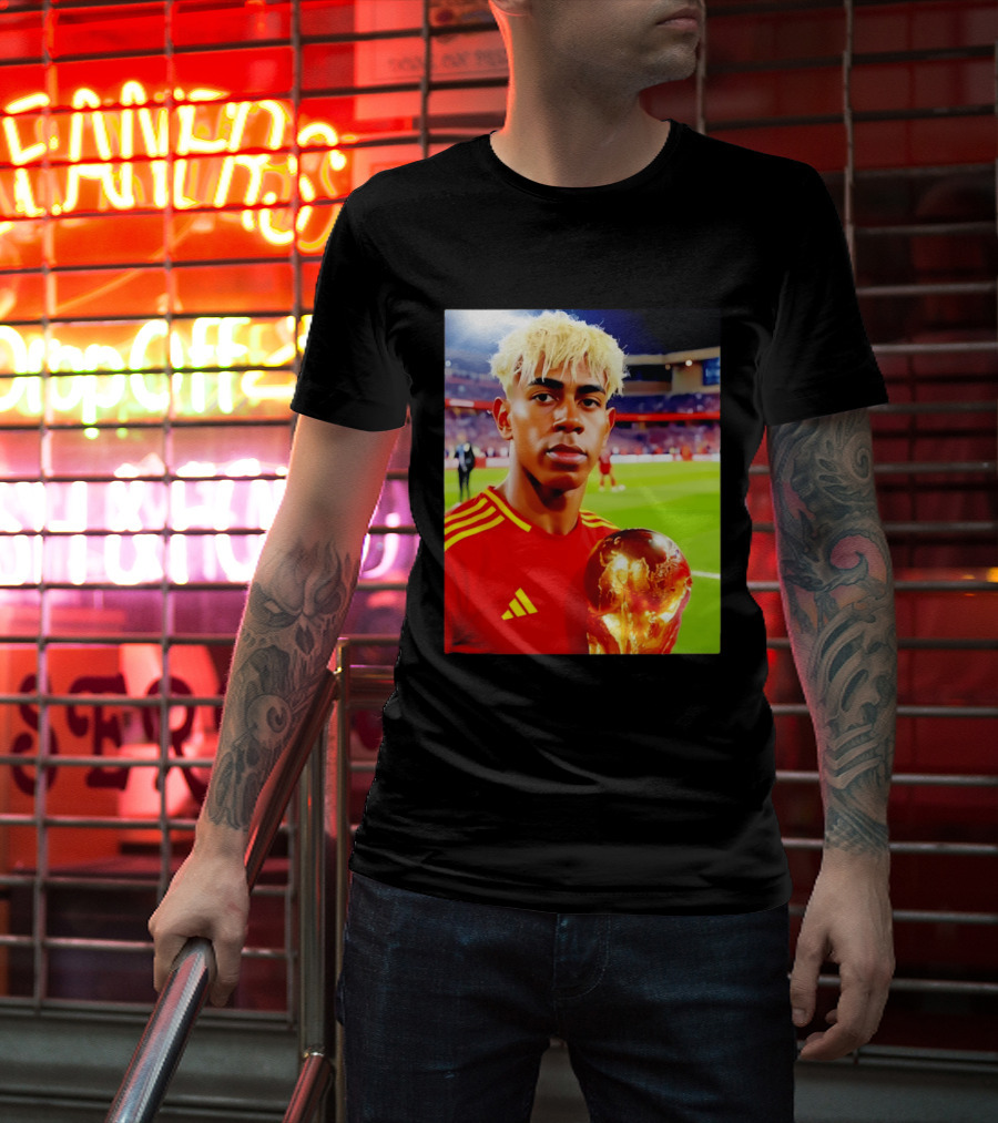 Lamine Yamal Barcelona Young Talent With Trophy T-Shirt