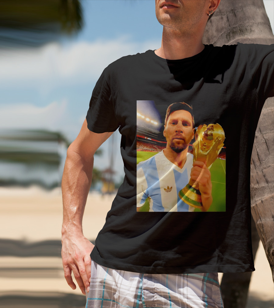 Argentina World Cup Messi Trophy Victory T-Shirt