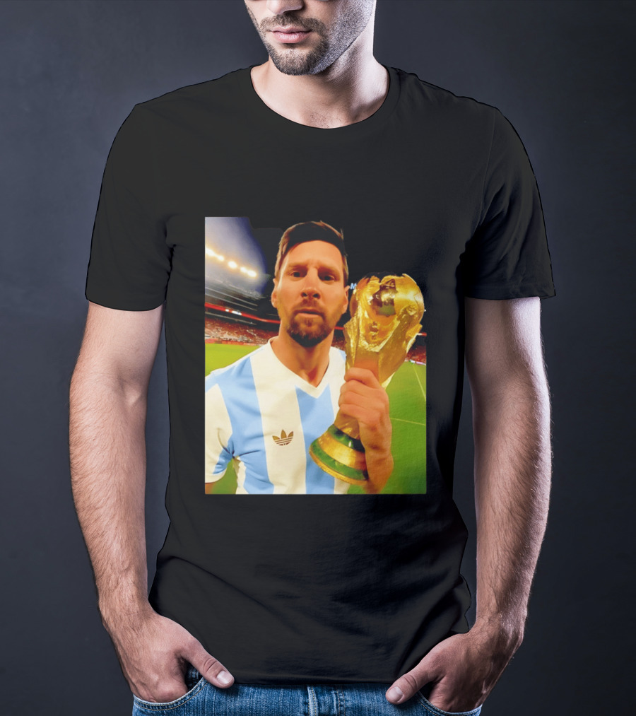 Argentina World Cup Messi Trophy Victory T-Shirt