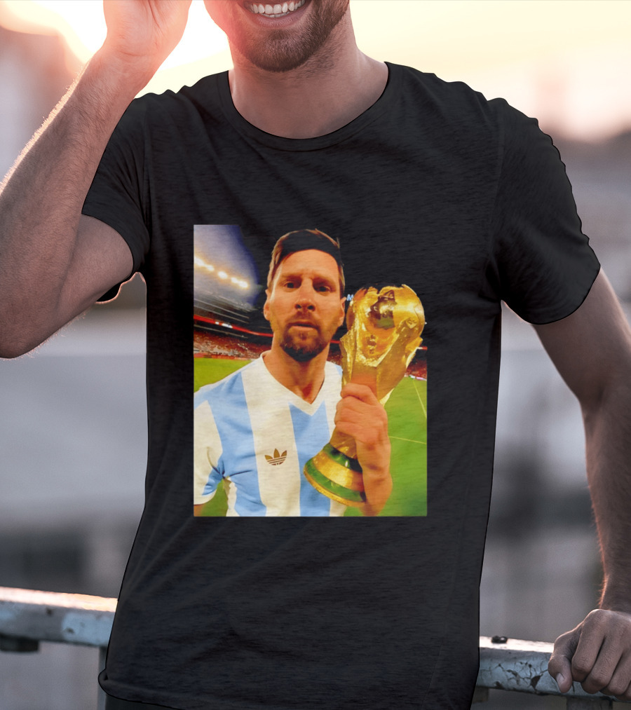 Argentina World Cup Messi Trophy Victory T-Shirt