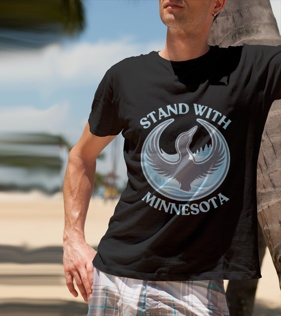 Stand With Minnesota Loon State Bird T-Shirt