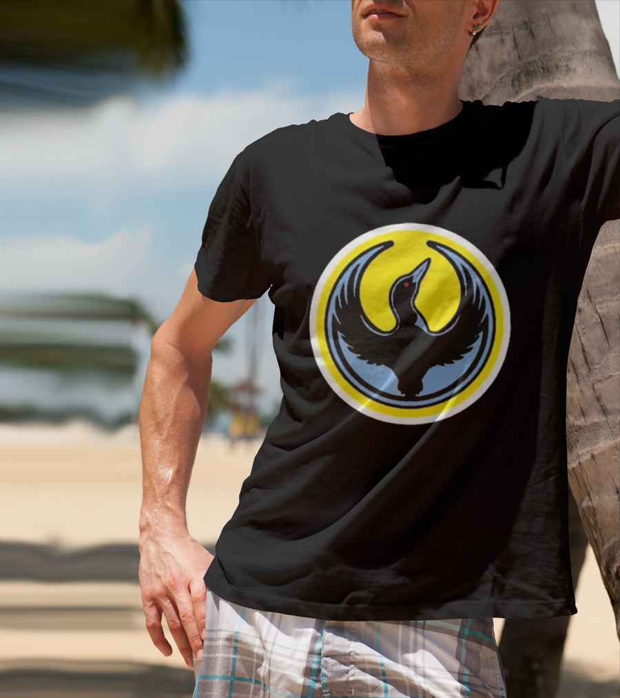 Minnesota Rebel Alliance Loon Symbol Yellow Circle T-Shirt