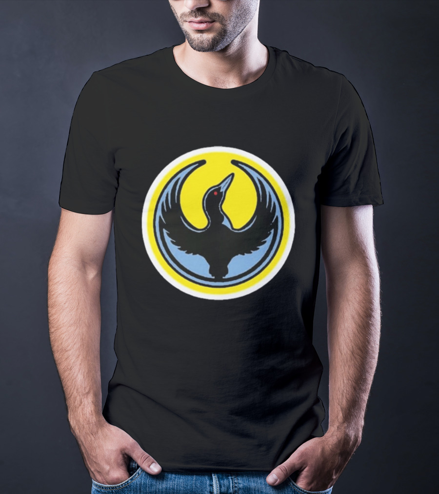 Minnesota Rebel Alliance Loon Symbol Yellow Circle T-Shirt