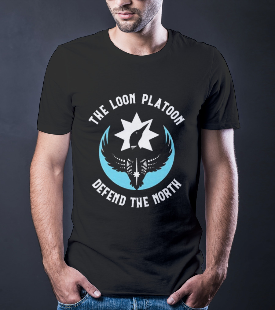 The Loon Platoon Defend The North Logo Star T-Shirt