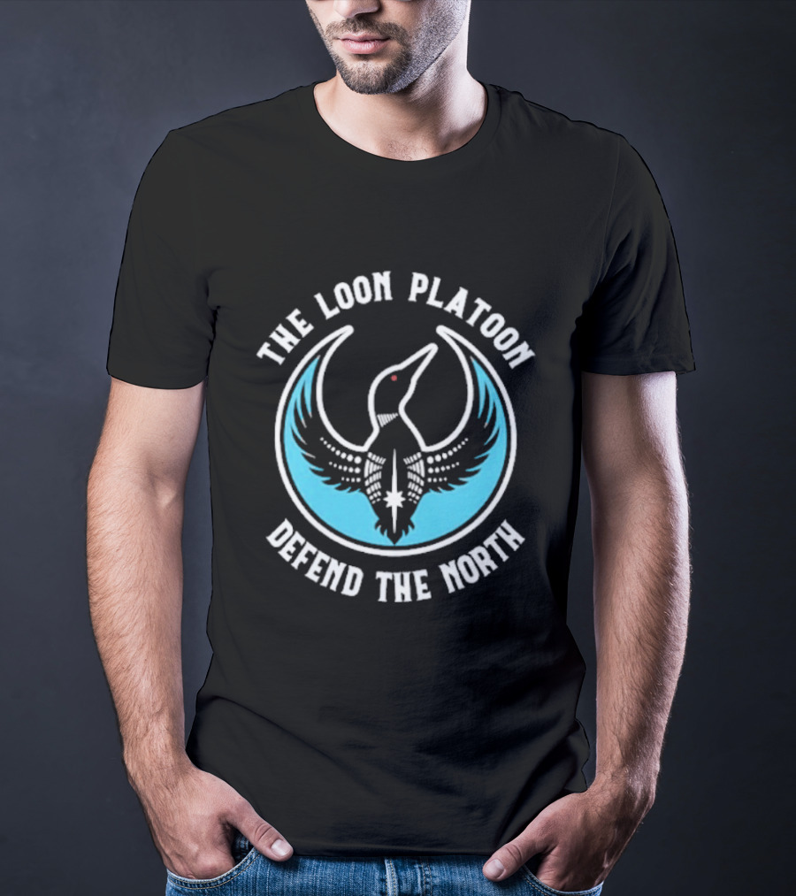The Loon Platoon Defend The North Loon Bird Crest Rebel Alliance T-Shirt