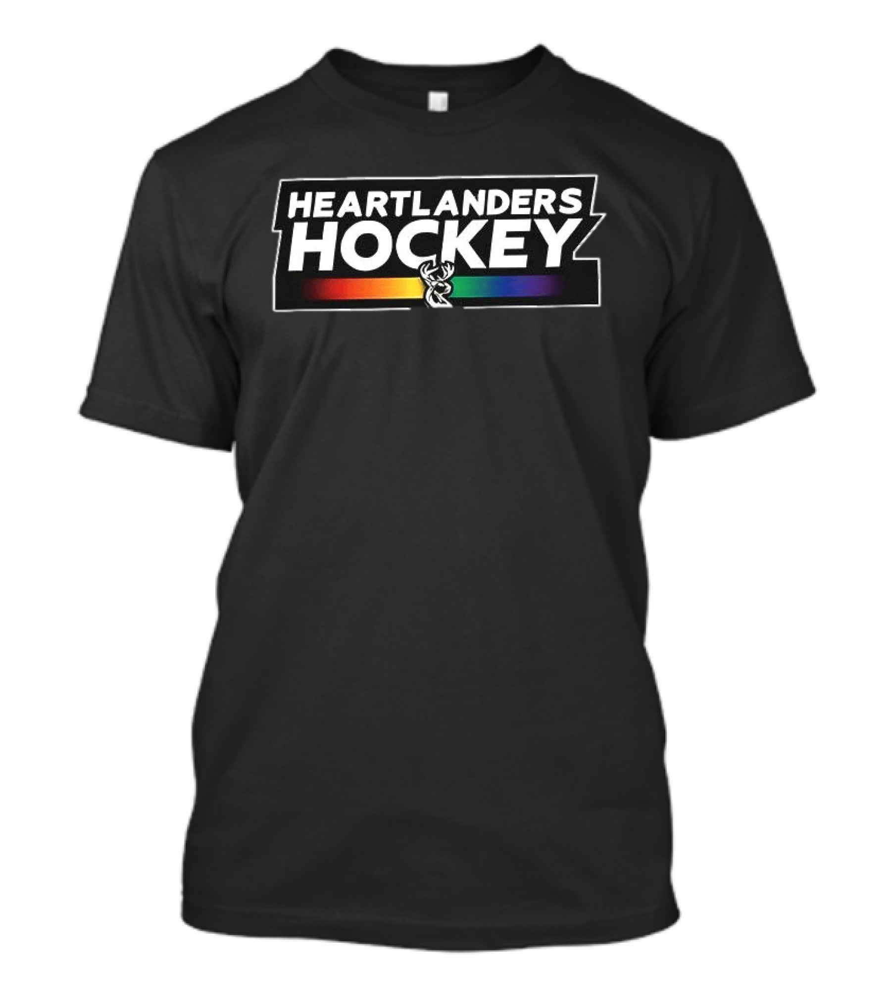 Heartlanders Hockey Rainbow Antler Pride T-Shirt