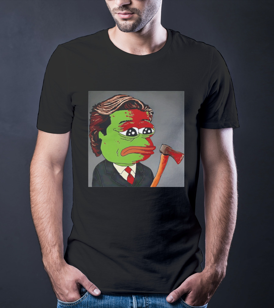 Pepe The Frog As Patrick Bateman With Axe Mashup T-Shirt