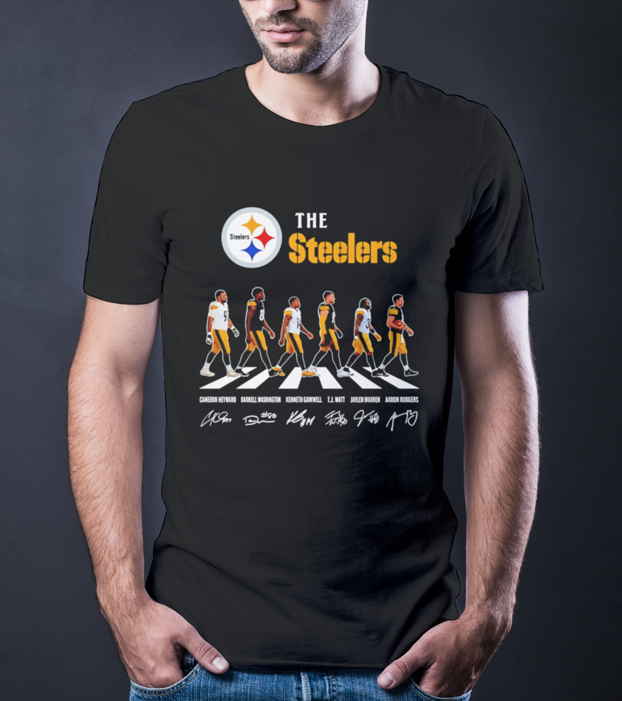 The Steelers Crossing Abbey Road 2026 Player Signatures T-Shirt