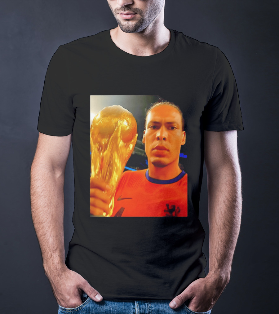 Virgil Van Liverpool Netherlands Trophy Celebration T-Shirt