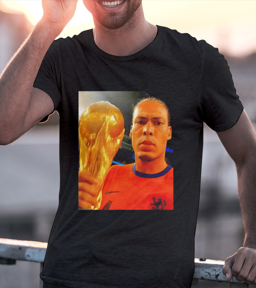 Virgil Van Liverpool Netherlands Trophy Celebration T-Shirt