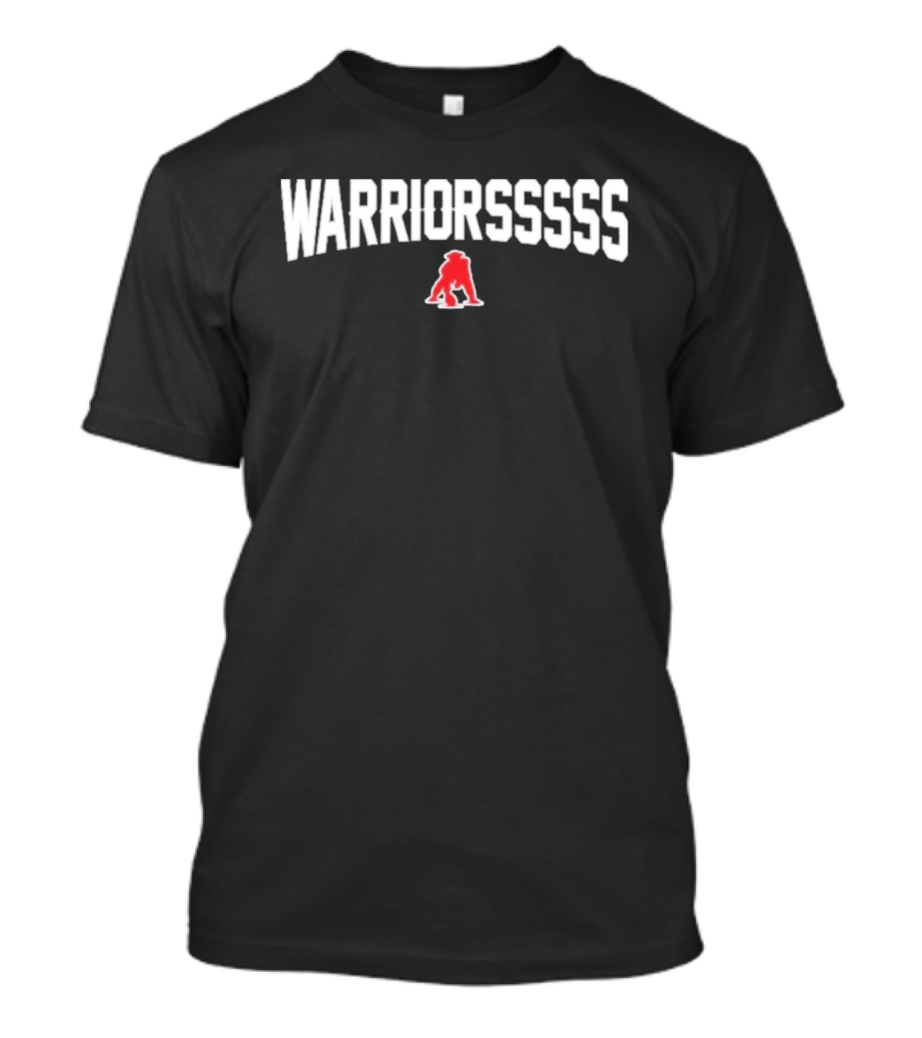 WARRIORSSSS Red Figure New England Patriots Fan T-Shirt