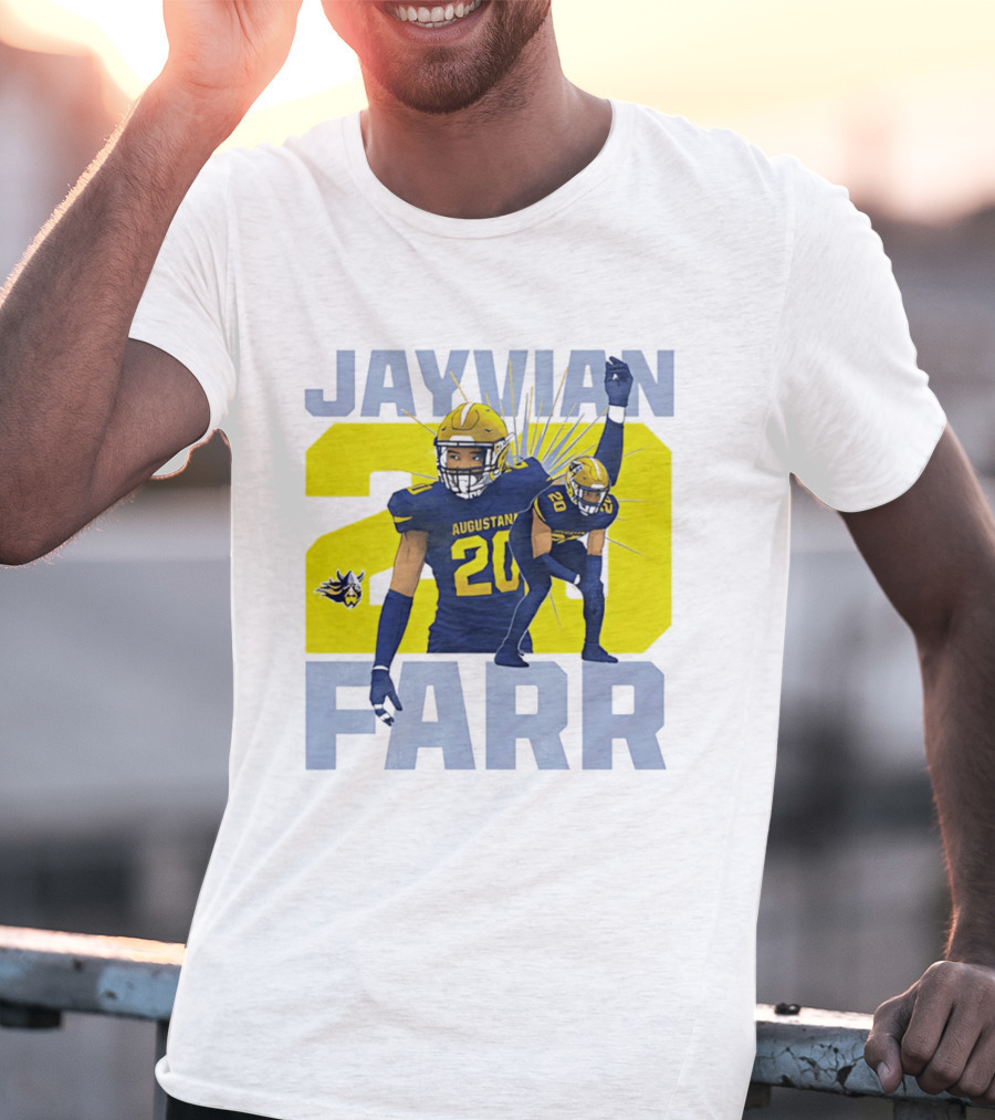 Augustana Jayvian Farr 20 NCAA Football Legends Collage T-Shirt