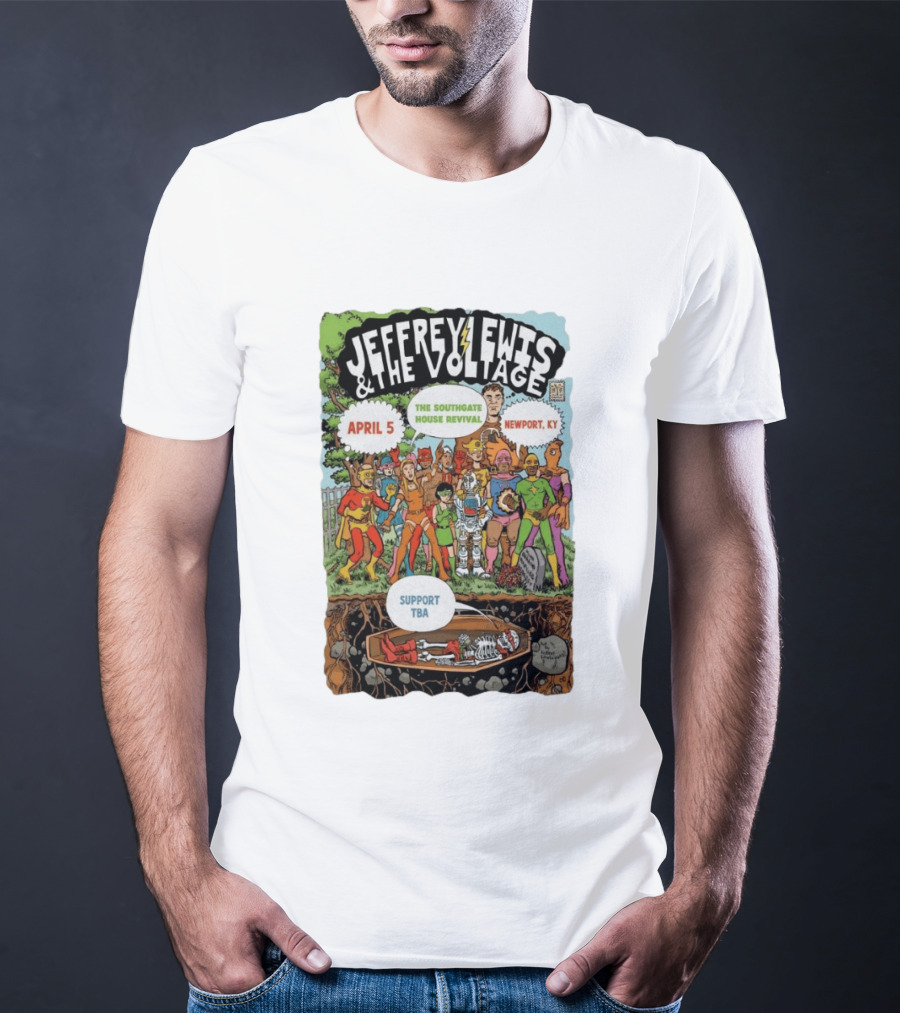 Jeffrey Lewis And The Voltage Newport KY Southgate House Revival April 5 T-Shirt