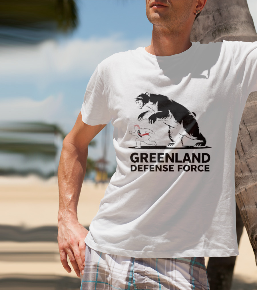 Greenland Defense Force Polar Bear And Man T-Shirt