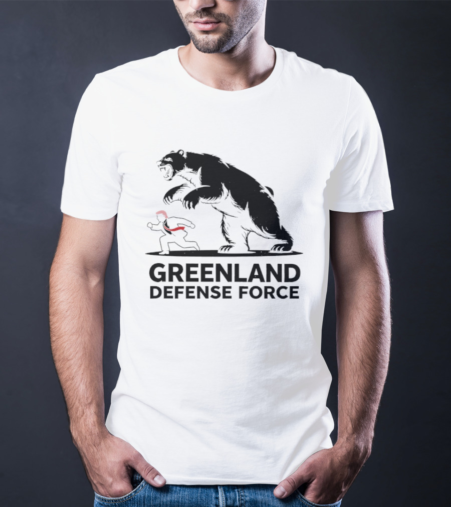 Greenland Defense Force Polar Bear And Man T-Shirt