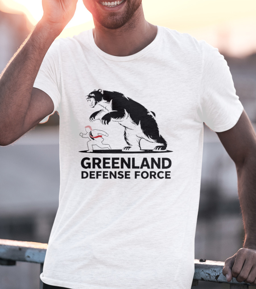 Greenland Defense Force Polar Bear And Man T-Shirt