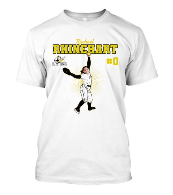 Rachael Rhinehart PLU Lutes Softball #0 Caricature T-Shirt