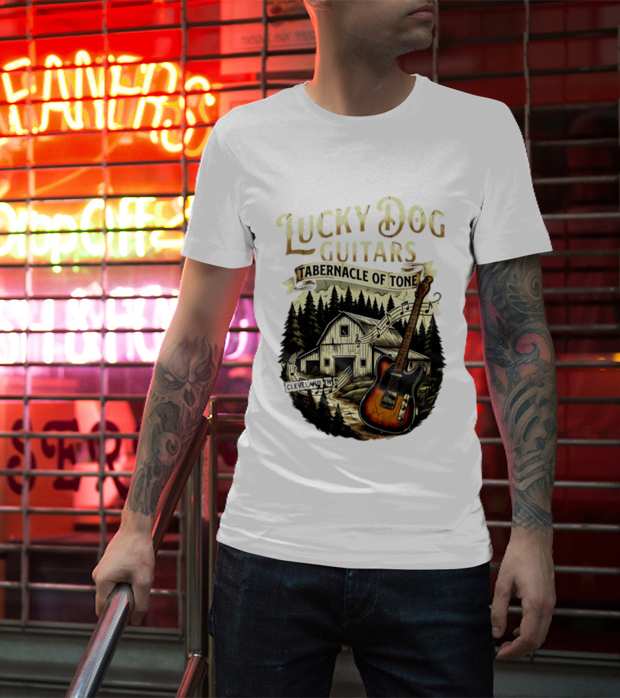 Lucky Dog Guitars Tabernacle Of Tone Cleveland TN Musical Barn Scene T-Shirt