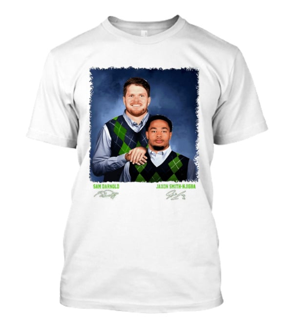 Sam Darnold Jaxon Smith Njigba Seattle Seahawks Step Brothers Football T-Shirt