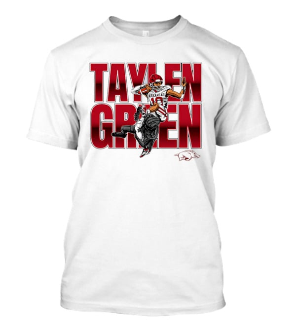 Taylen Green Arkansas Football NCAA Razorbacks Caricature T-Shirt