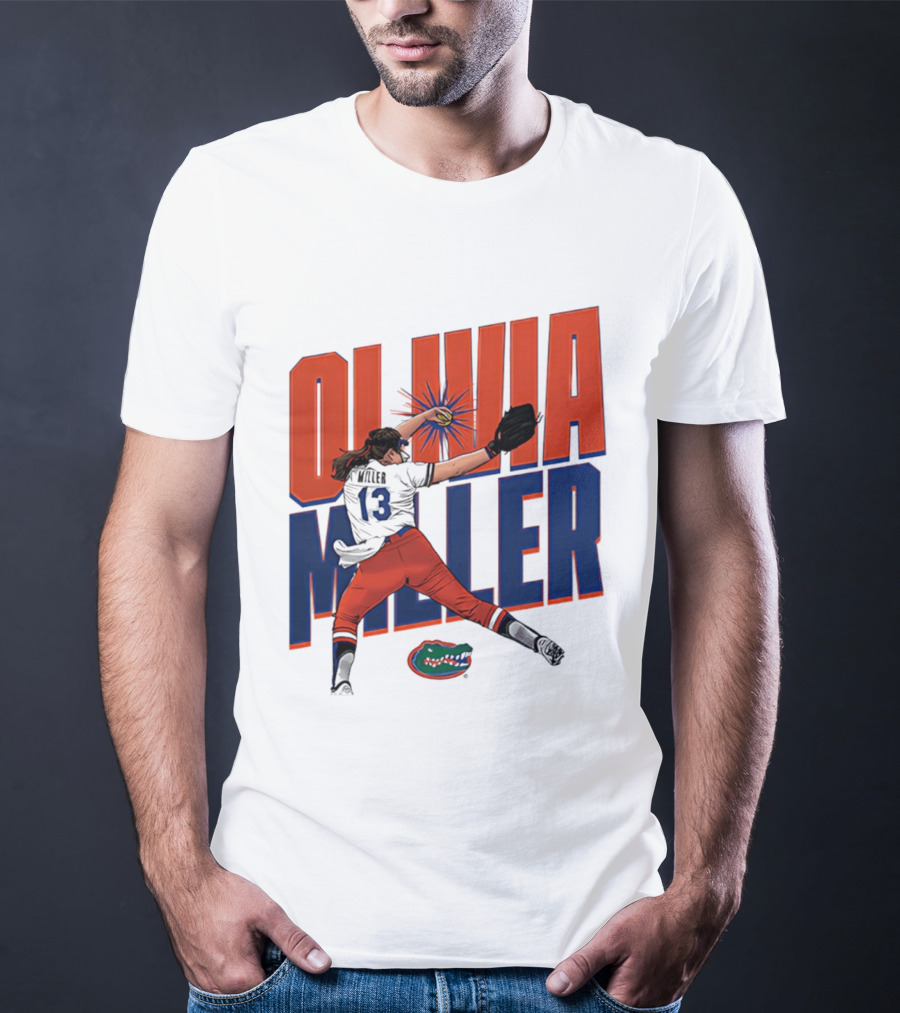 Olivia Miller Florida Gators Softball NCAA Player Caricature T-Shirt