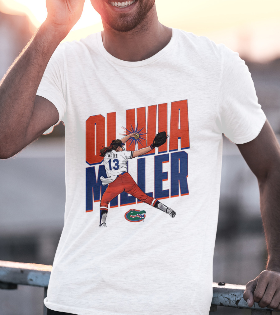 Olivia Miller Florida Gators Softball NCAA Player Caricature T-Shirt