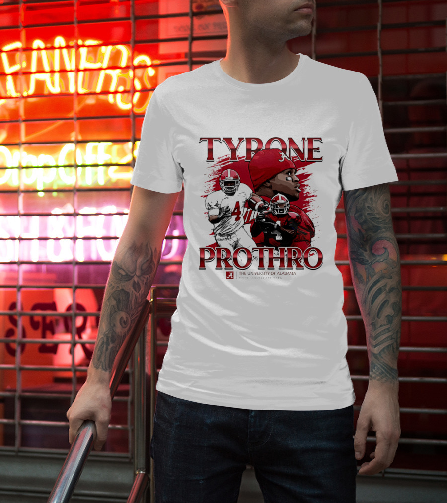 Tyrone Prothro University Of Alabama Football Icon NCAA Legends T-Shirt