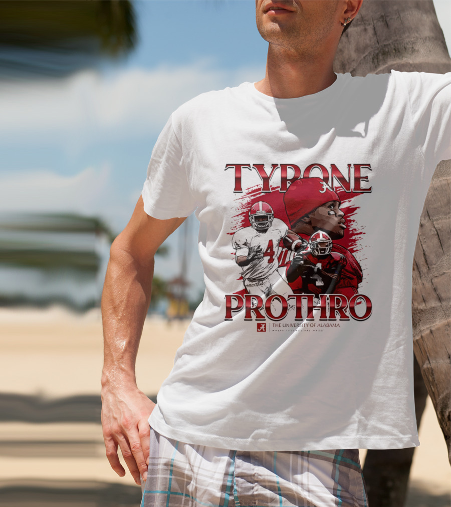 Tyrone Prothro University Of Alabama Football Icon NCAA Legends T-Shirt