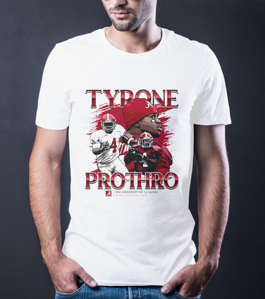 Tyrone Prothro University Of Alabama Football Icon NCAA Legends T-Shirt