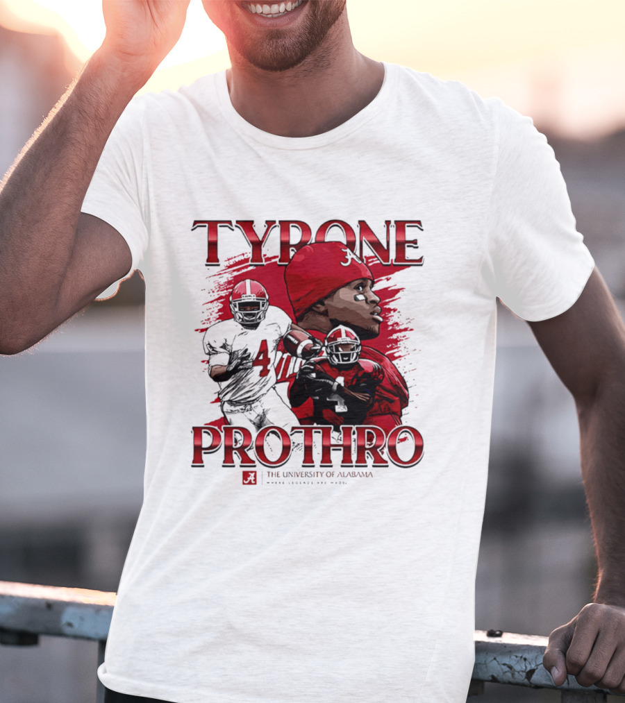 Tyrone Prothro University Of Alabama Football Icon NCAA Legends T-Shirt