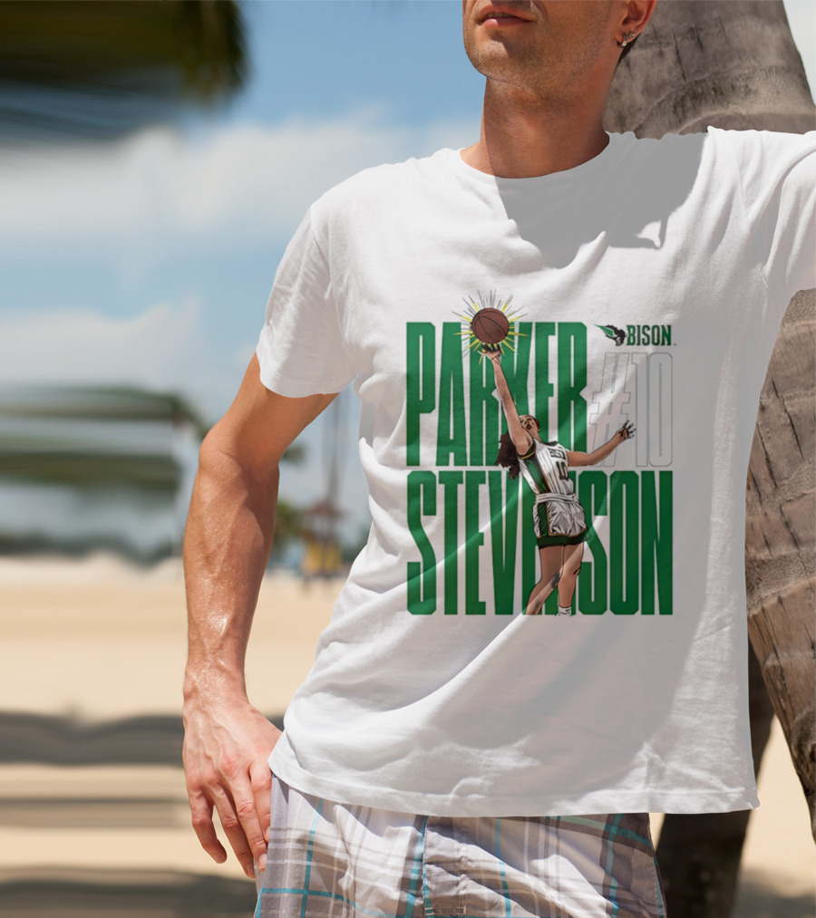 Parker Stevenson OKBU Bison #10 Basketball NCAA Caricature T-Shirt