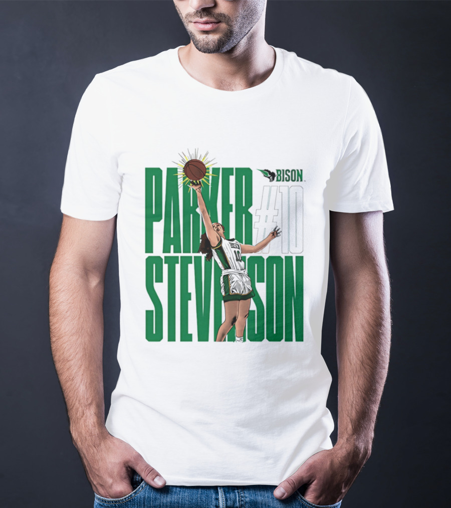 Parker Stevenson OKBU Bison #10 Basketball NCAA Caricature T-Shirt