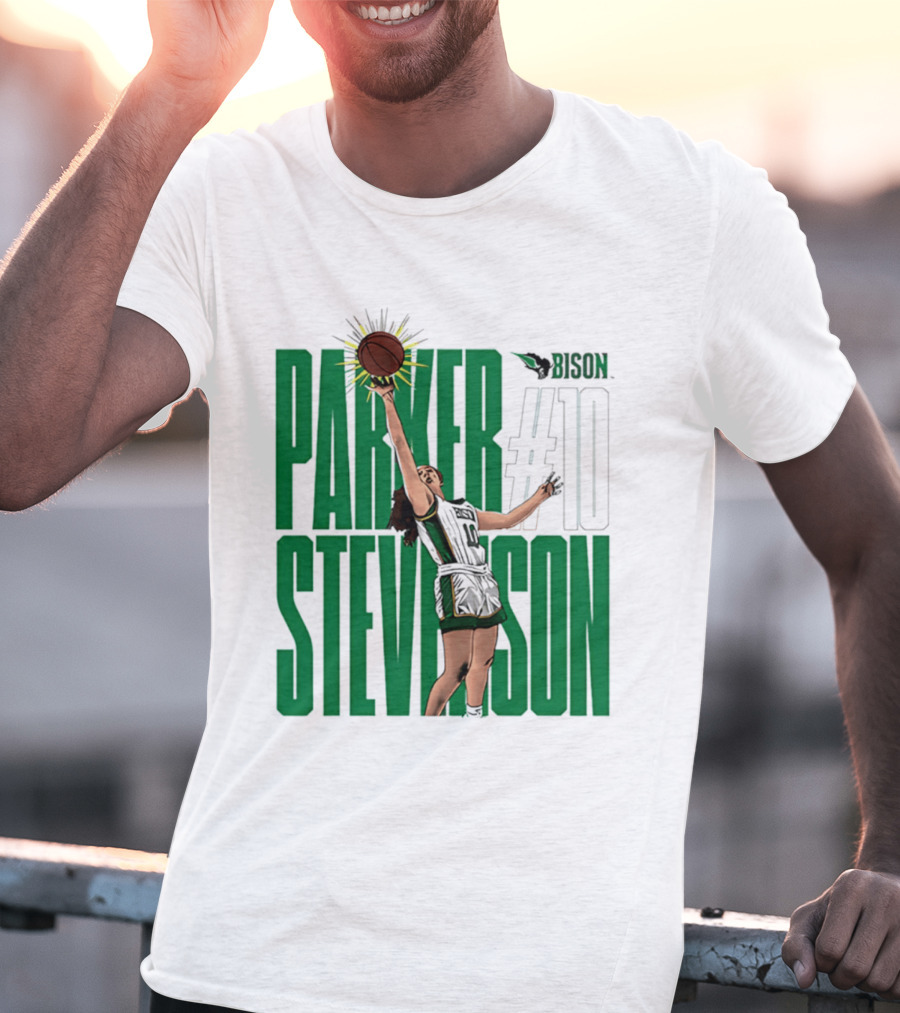 Parker Stevenson OKBU Bison #10 Basketball NCAA Caricature T-Shirt