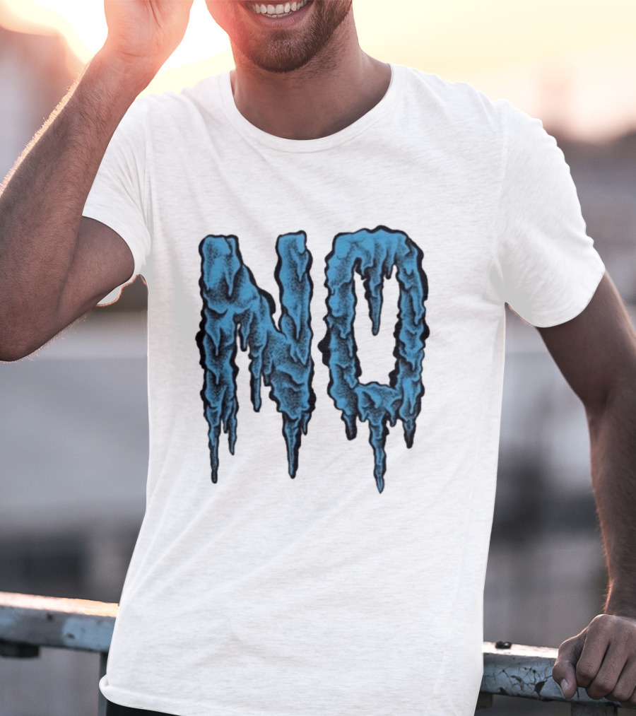 Aaron Turner NO Blue Ice Letters T-Shirt