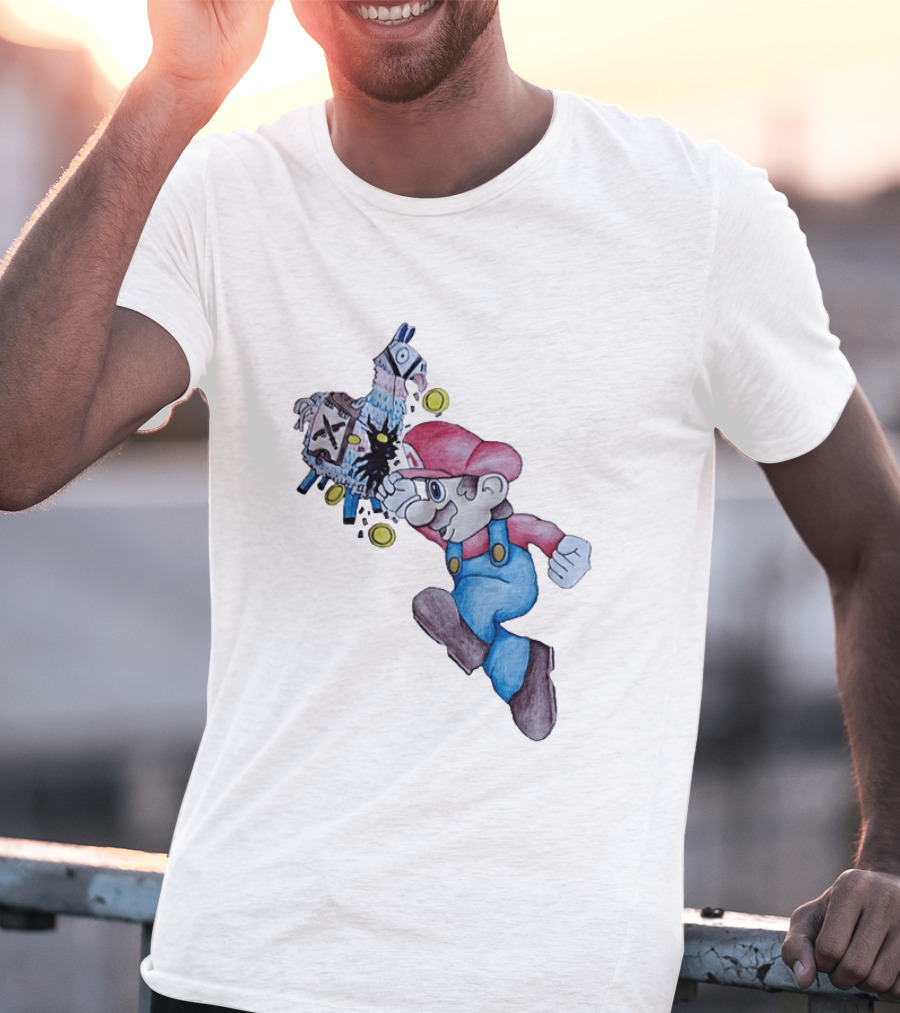 Super Mario Llama Coins Jumping T-Shirt