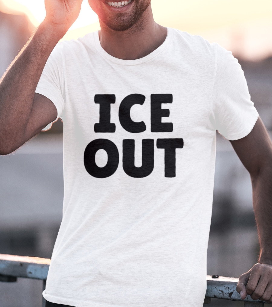 USA People Support ICE OUT Message T-Shirt