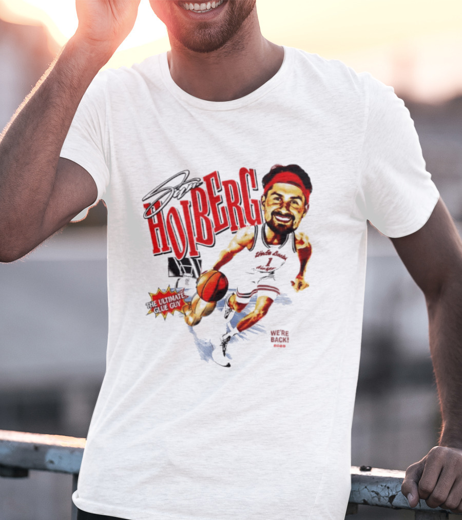 Sam Hoiberg Nebraska Cornhuskers We're Back Ultimate Glue Guy Basketball Player Red T-Shirt