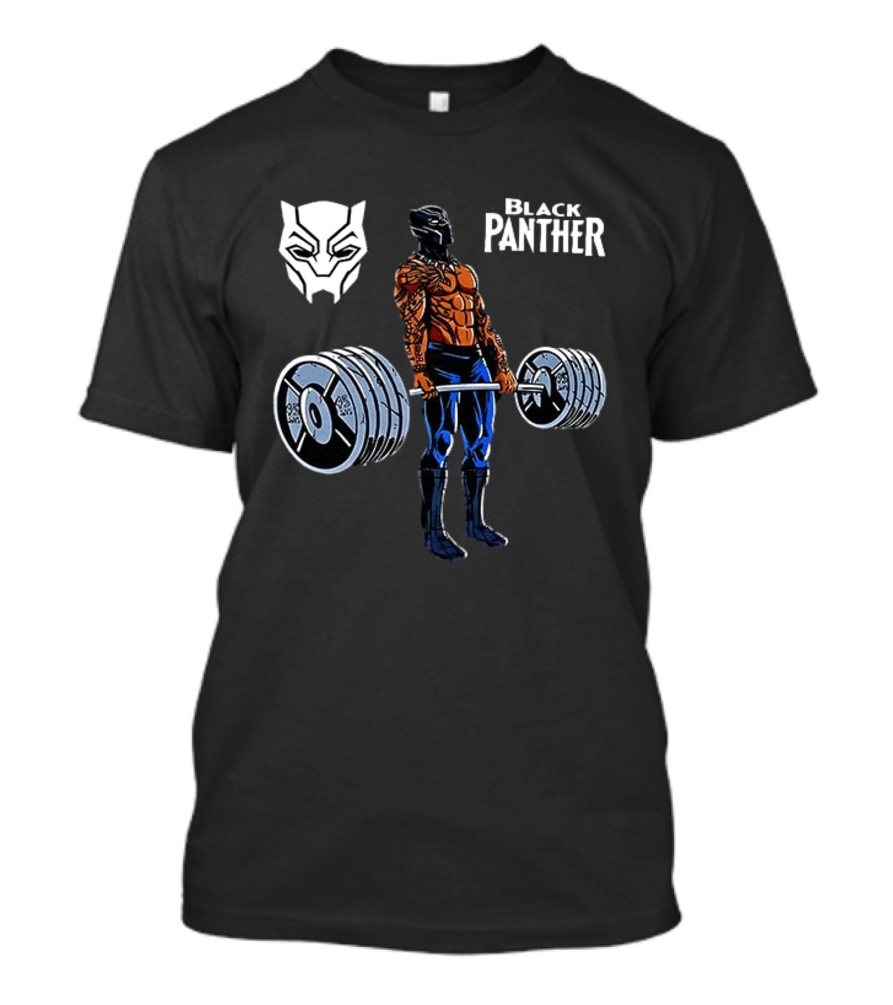 Black Panther Weightlifting Gym Workout Fitness Training T-Shirt