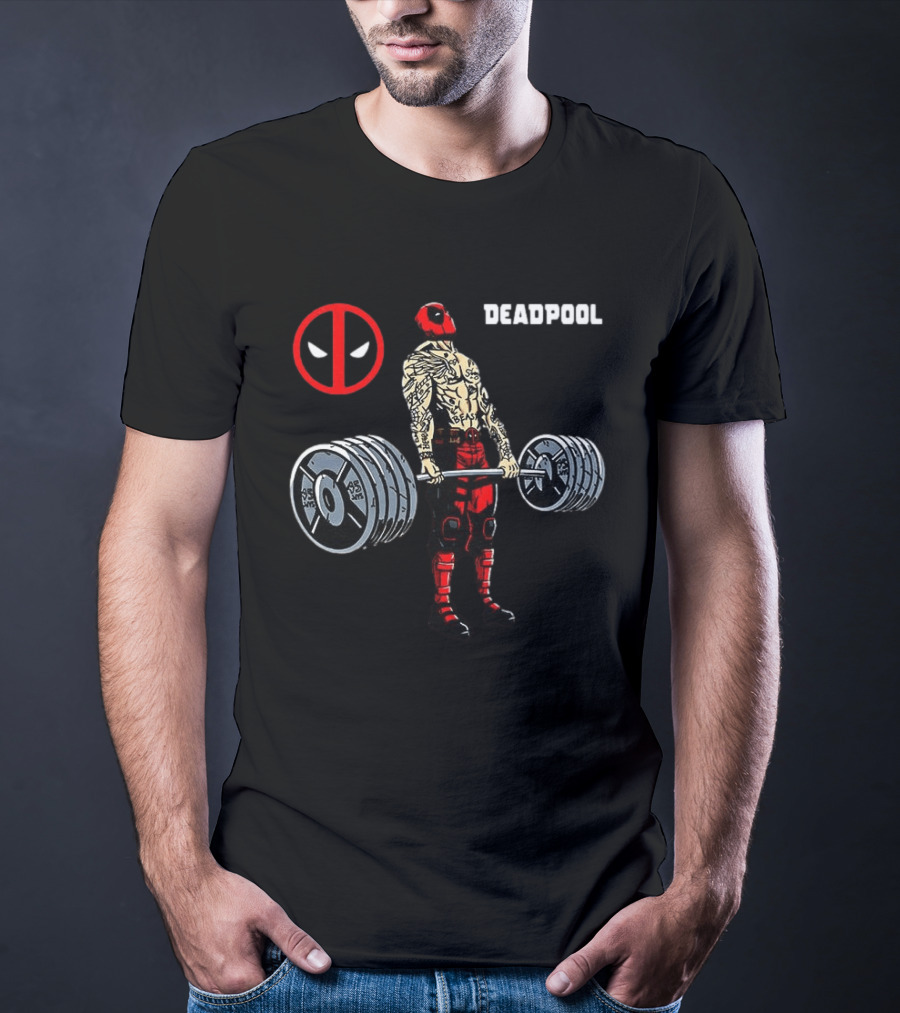 Deadpool Weightlifting Gym Workout T-Shirt